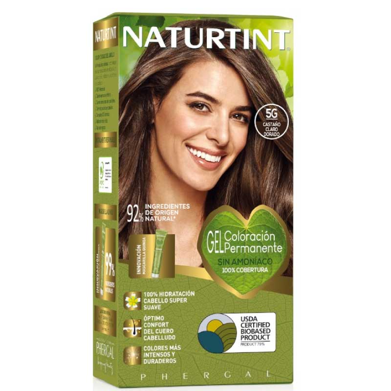 Kit Coloración Castaño Claro Dorado 5G Naturtint