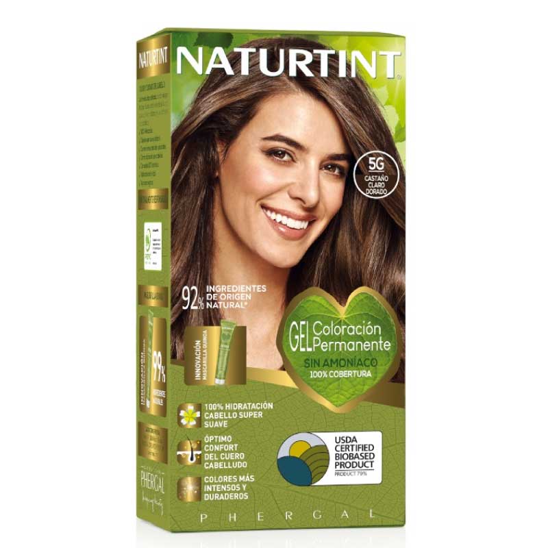 Kit Coloración Castaño Claro Dorado 5G Naturtint